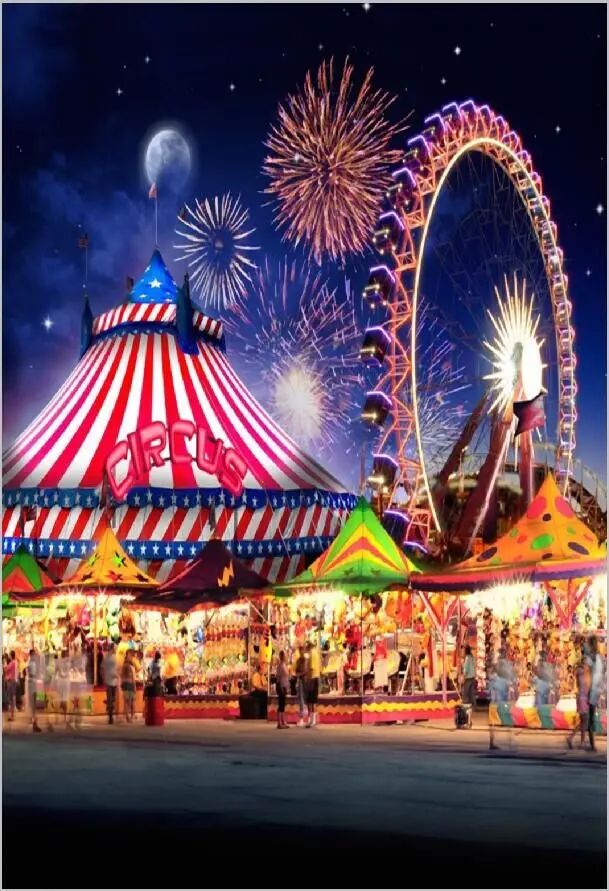 5x7FT цирковая палатка Funfair карнавал колесо обозрения фейерверк дети