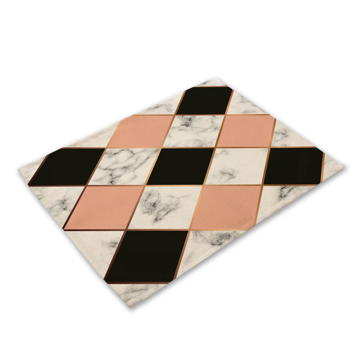 Abstract Geometric08 Нордическая абстрактная Геометрическая Печать льняная тарелка стеклянная подставка для бара подставка для напитков кухонная салфетка-подставка для стола розовая подставка индивидуальная - Цвет: Abstract Geometric08