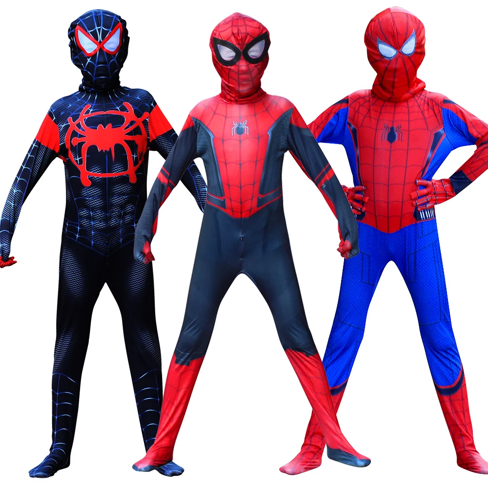 

Spiderman Black Venom Child Adult Super Hero Lycra Steel Spiderman Clothes Hero Zentai Halloween Costume & Mask