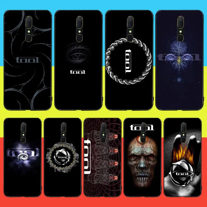 

PENGHUWAN Tool Metal Rock Band Logo Soft Silicone Black Phone Case For Oppo A5 A9 2020 Reno Z Realme5Pro R11 case
