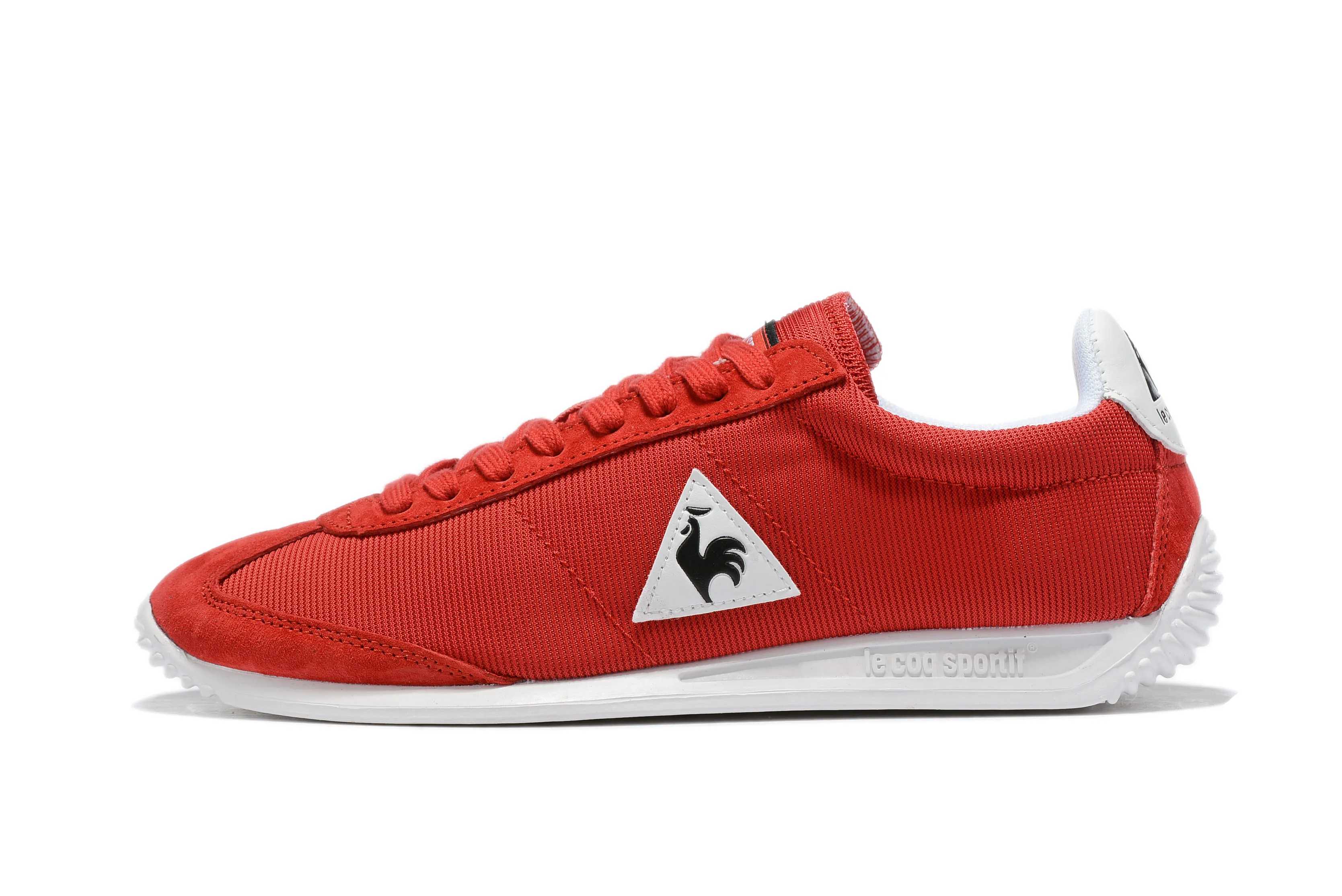 Г.; натуральная кожа; Le Coq Sportif; Наивысшее качество; повседневная мужская легкая обувь; модная дышащая парусиновая обувь для мужчин и женщин; обувь для влюбленных пар - Цвет: red