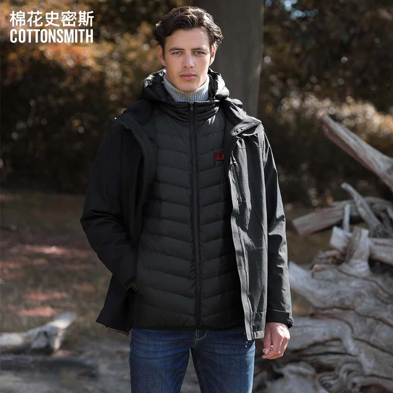 

New Xiaomi Youpin Cottonsmith 3in1 Electric Heating Clothes Multi-zone Heating Smart Down Jacket Overcome 120 Degrees Below Zero