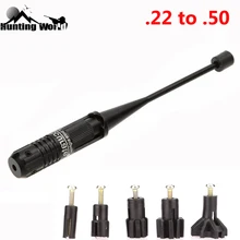 Tactical red dot furo vista boresighter colimador com interruptor para a caça airsoft. 22 a. 50 calibre pistola rifles acessório