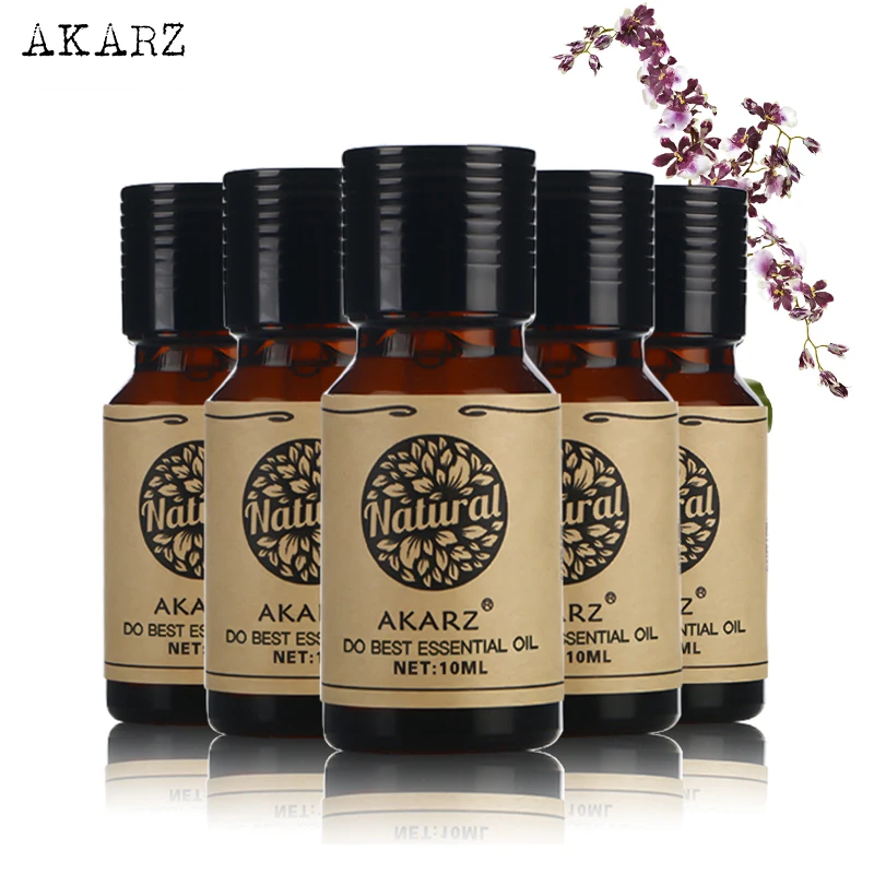 

AKARZ, известный бренд, сандаловое дерево, жасмин, Helichrysum, мускус, фиолетовый, эфирное масло, ароматерапия, массаж, спа-ванна, уход за кожей, 10 мл * 5