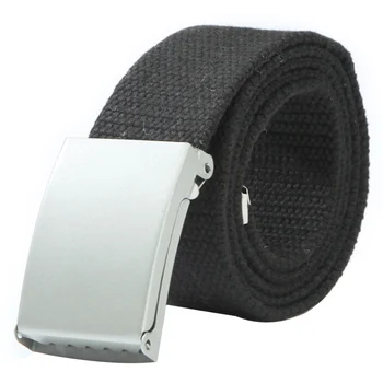 

110CM Buckle Canvas Belt Unisex Waistband Cummerbunds Student For Men And Women