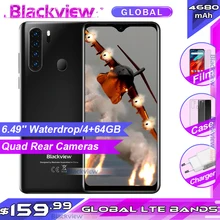 Blackview A80 Pro 6,49 ''4 GB 64GB Android 9,0 4G смартфон Helio P25 Quad Cameras глобальная версия 4680mAh мобильный телефон