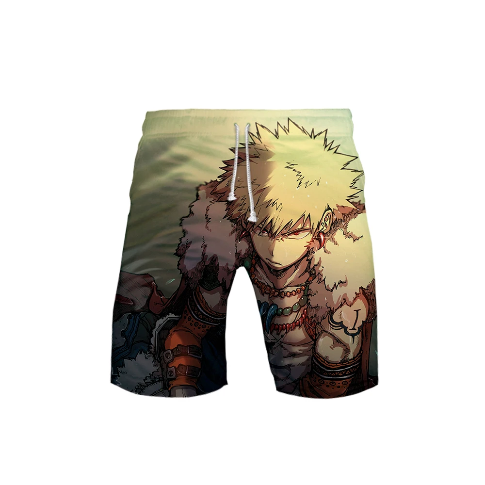 Косплей Аниме Мой герой Midoriya Izuku Bakugou Katsuki Академии Тодороки 3D Пляжные штаны с