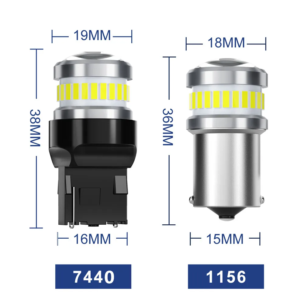 1 шт. 1156 P21W светодиодный BA15S PY21W BAU15S Canbus 4014 3030 T20 7440 W21W 7443 WY21W 1157 BAY15D лампа для