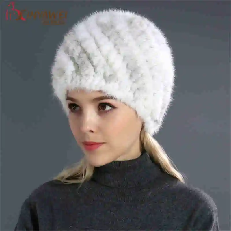 Gorros De Piel женская зимняя меховая шапка из натурального меха норки женские меховые шапки меховая одна шапка Moda Gorro Elegante вязаная шапка из меха норки
