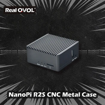 

RealQvol FriendlyELEC NanoPi R2S CNC Metal Case Protective Shell Accessories Aluminum Alloy Case