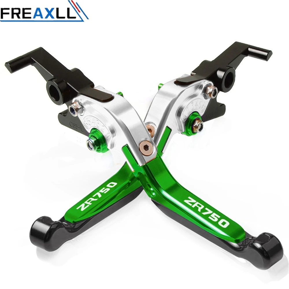 Мотоцикл с ЧПУ сцепные рычаги руль рукоятка ручные рукоятки для Kawasaki ZR750 ZEPHYR 1991 1992 1993 с логотипом ZR750 - Цвет: B With LOGO