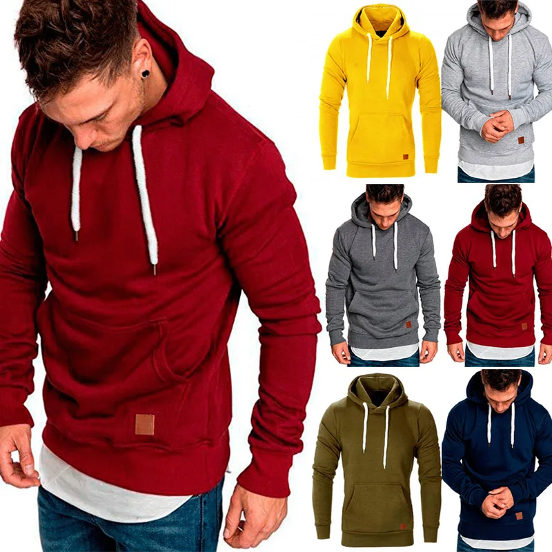 Men Gym Workout Long Sleeve Hoodies Training Pullover Casual Hooded Sweatshirt H9 | Мужская одежда