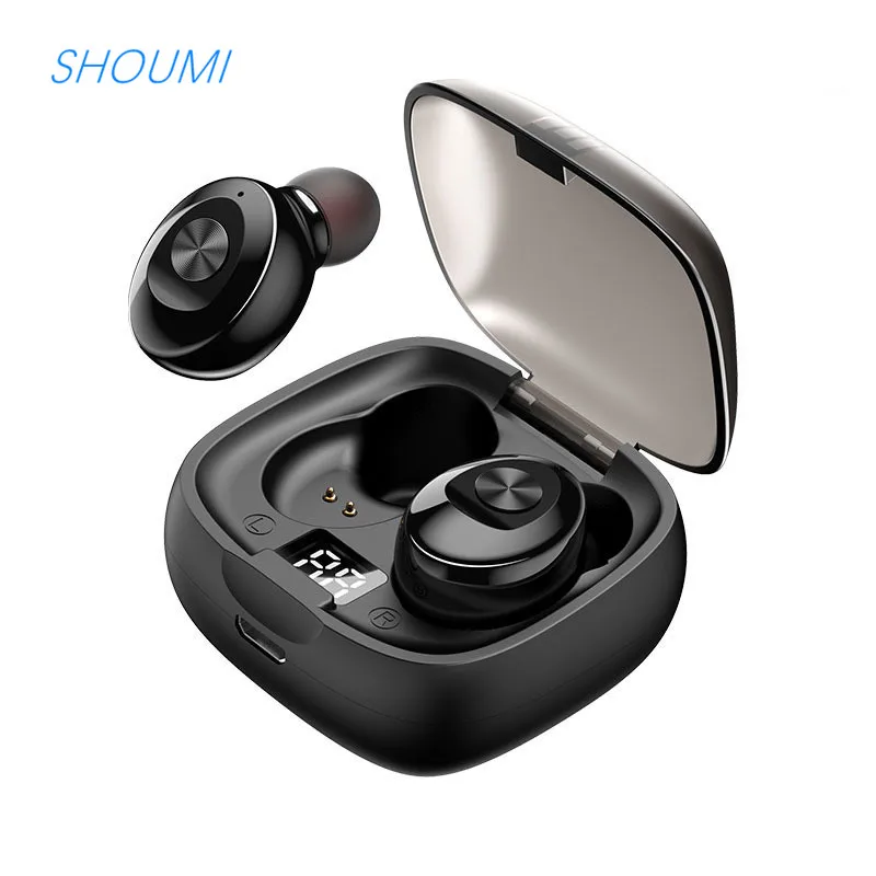 TWS Wireless Earphones Stereo in Earbuds Sports Headset Power Digital Display One-key Control Bluetooth 5.0 with Mic for Xiaomi