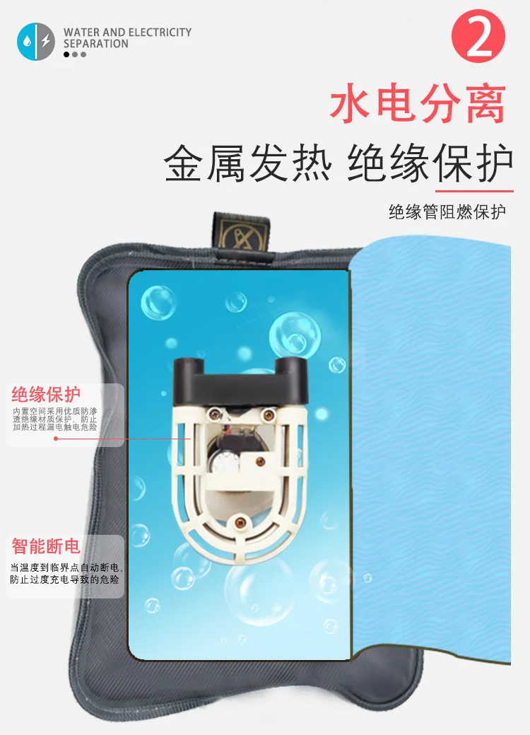 Стиль Национальный стандарт взрывозащищенный электрический мешок горячей воды мультфильм Самостоятельная вода впрыска электрическая грелка для рук Chargi