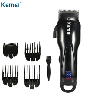 

Kemei Oil Head Hair Clipper Professional Electric Hair Trimmer LCD Display High Power Hair Cutting Machine