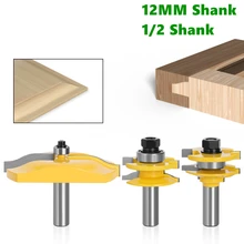 

3pcs/set 12mm 1/2 Shank Door Panel Cabinet Tenon Router Bit Set Milling Cutter For Woodworking Cutters Cutting Tools