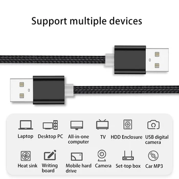 Kebiss-Cable de extensión USB tipo A macho, extensor para radiador, disco duro, Webcom, cámara 2