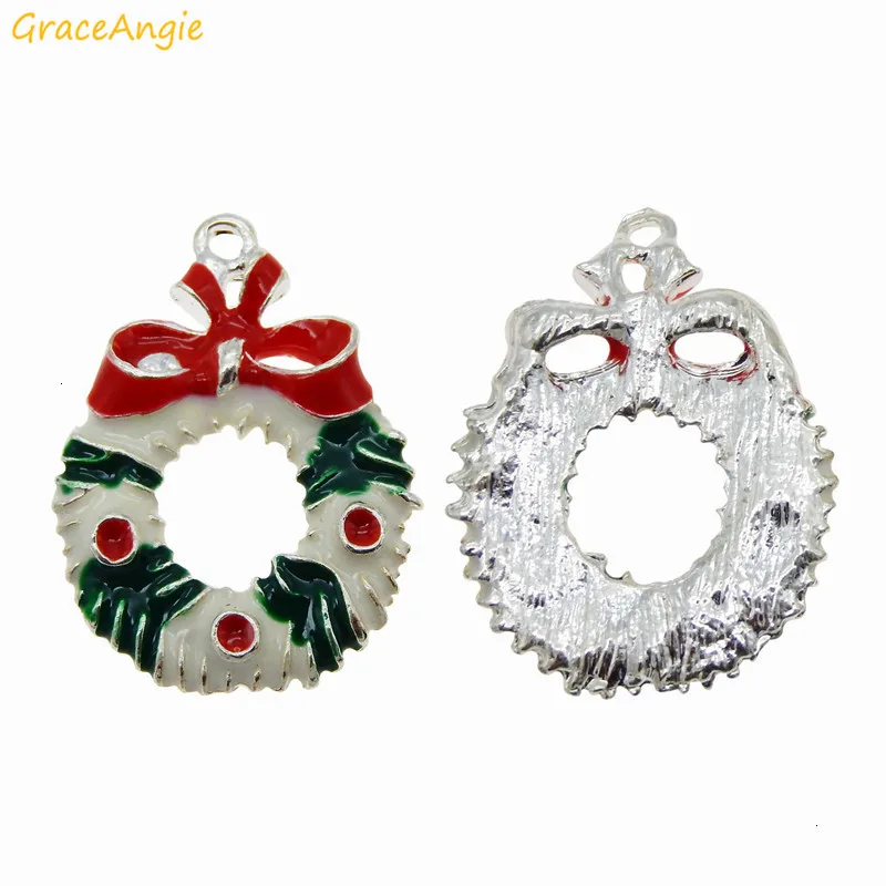 GraceAngie 10 шт./упак. капельного золото/серебро милый романтический бабочка круг рождественские украшения тема свадьбы Вечерние кулон
