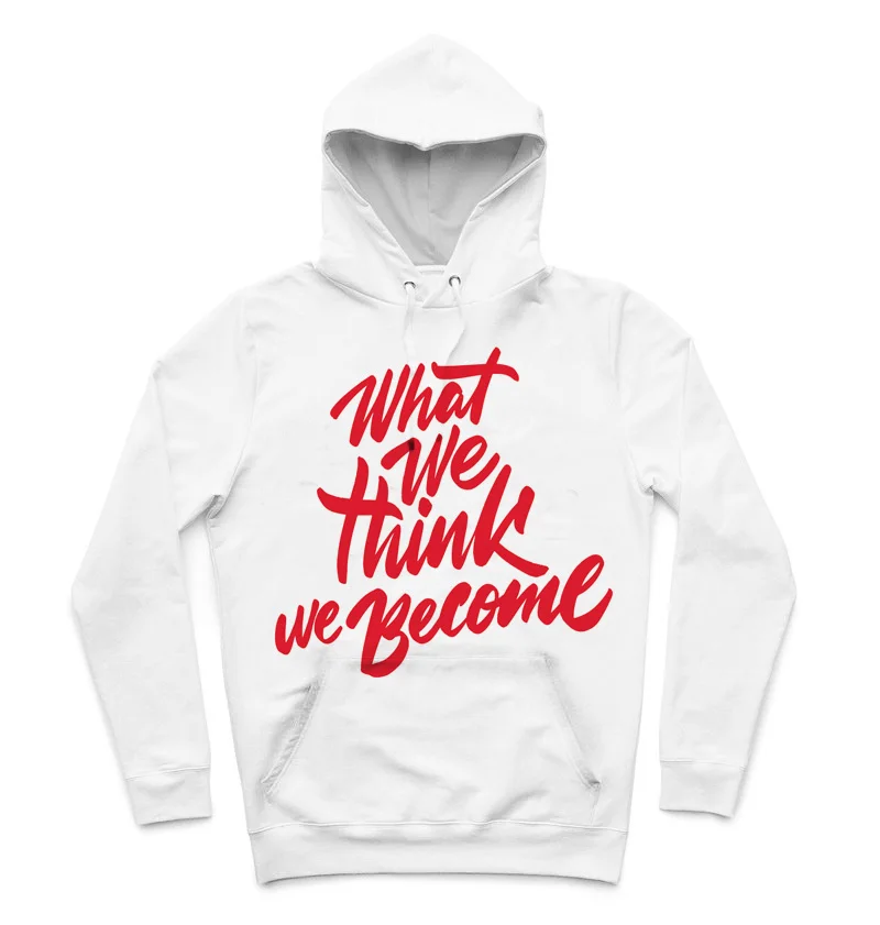 

REAL American SIZE What we think - We become. Positive Affirmation 3D Sublimation Printing Hoody Hoodie Plus size 5xl 6xl