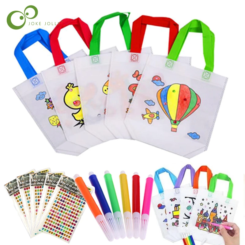 Hot Sale 12Pcs/Set Educational Drawing Toy for Children DIY Eco-friendly Graffiti Bag Kindergarten GmJKdRlml