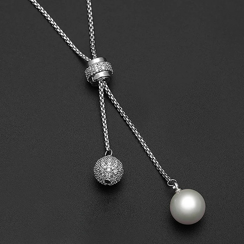 Модные милые Подвески BYSPT с имитацией жемчуга и шариками дешевые женские длинные