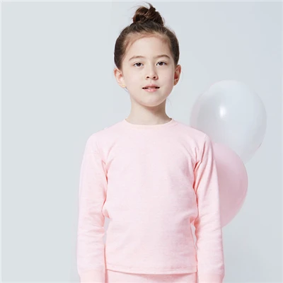 Kids Long Sleeve Pijamas Sets Children Cotton Comfortable Pajamas Sleepwear Boy Solid Autumn Winter Fashion Pajama Suit AA60512 - Цвет: Розовый