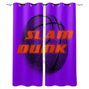 

Multi-size Basketball Polka Dot Dynamic Slam Dunk Window Curtains Polyester Fabric Living Room Curtain Home Decor