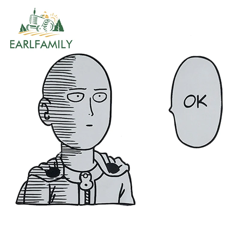 EARLFAMILY 13 см для One Punch Man Сайтама OK наклейка на бампер автомобиля JTR