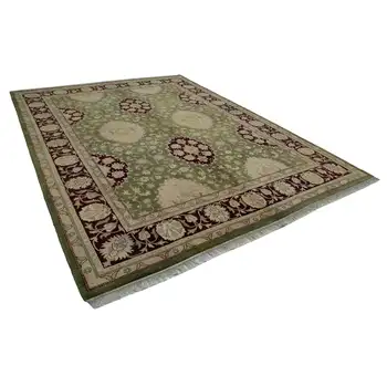 

278x373 Cm Green Handmade Oushak Rug-9x12 Ft