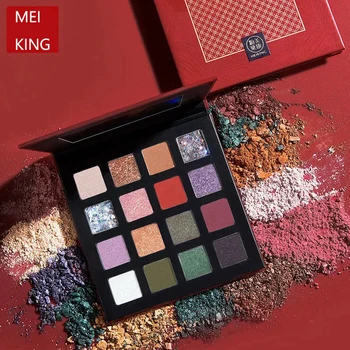 

MEIKING 16 Color Eyeshadow Palette Classical Matte Shimmer Glitter Pigment Nude and Natural Makeup Long-lasting Waterproof