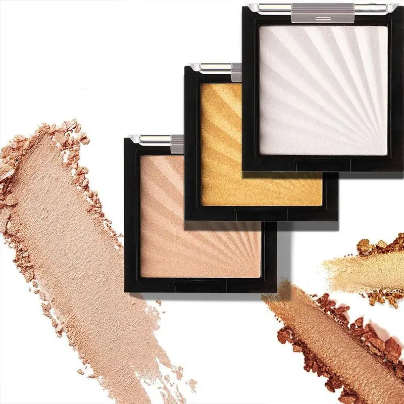 High Gloss Make Up Powder Diamond Highlighter Repair Capacity Powder Nose Shade Silkworm Glitter Face Pressed Powder
