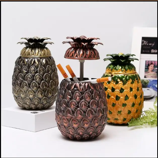 

creative pineapple metal ashtray asbak thuisashtray ashtrays with lids cenicero creativo for table decorative AT036