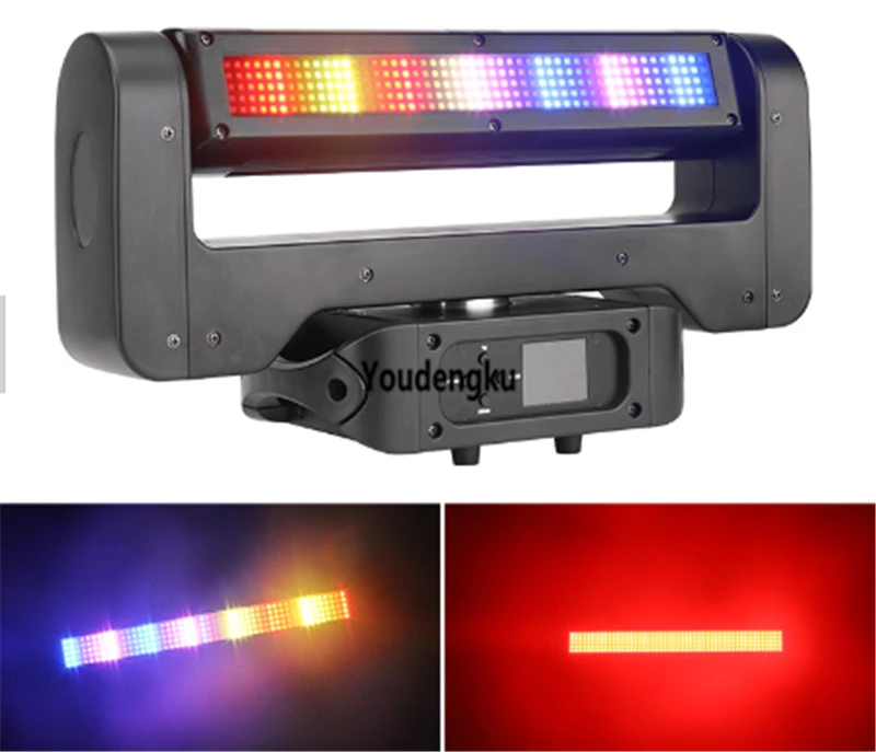 6pcs 2020 Newest rgb LED strobe Moving Head 500*0.2 RGB 3IN1 Led Beam moving head DMX Strobe 360 Infinity Rotation Light Bar mivision 130 133 150 newest t prism ust alr projector screen ambient light rejecting projection curtain high quality