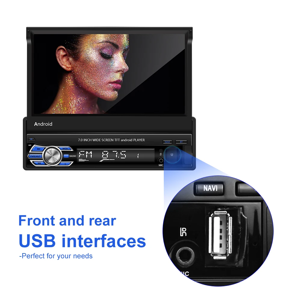 Автомагнитола AMPrime мультимедийный плеер на Android с 7 &quotсенсорным экраном GPS Wi Fi MP5
