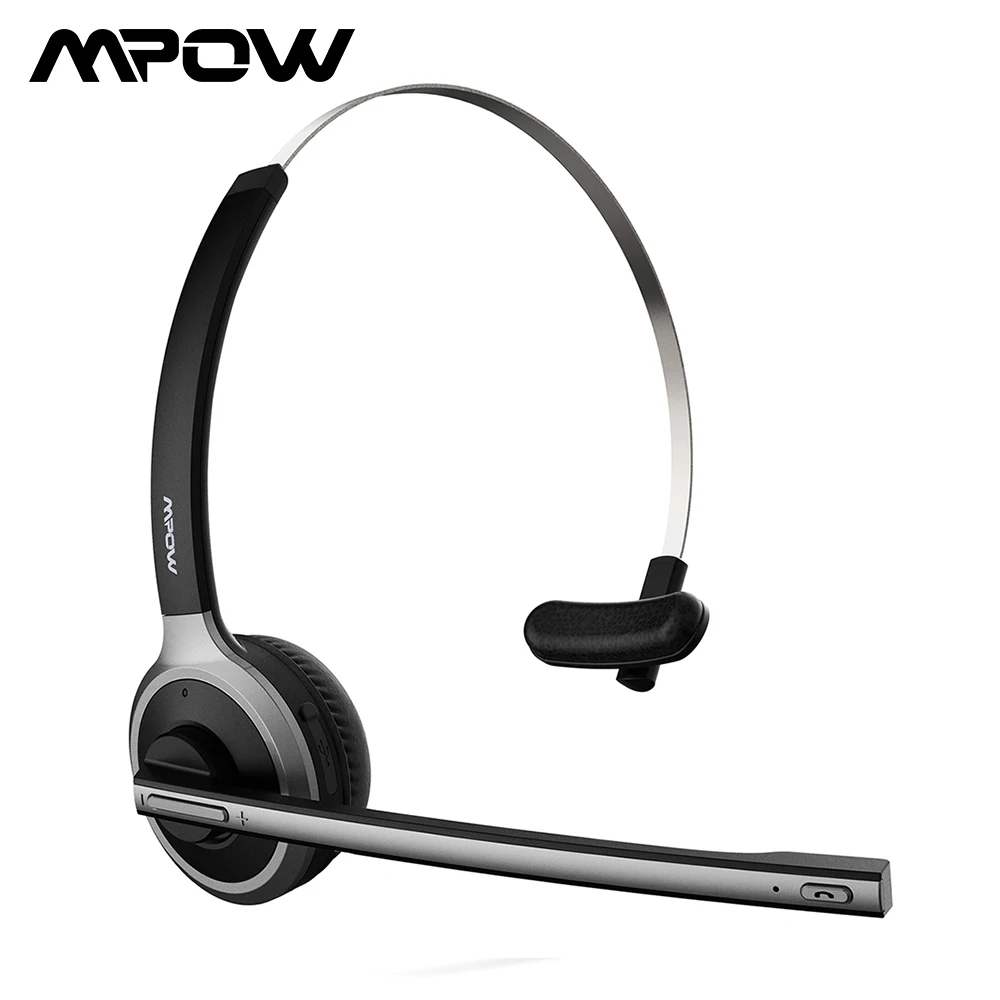 Mpow M5 Bluetooth 4,1 гарнитура Беспроводные наушники с шумоподавлением с кристально чистым микрофоном для водителя грузовика/водителя