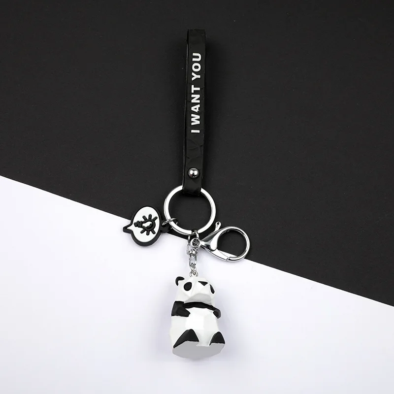 2019 New Fashion Cute Dinosaur Keychain Key Ring Fashion Cartoon PU Key Chain Creative Car Bag Phone Key Ring (6)