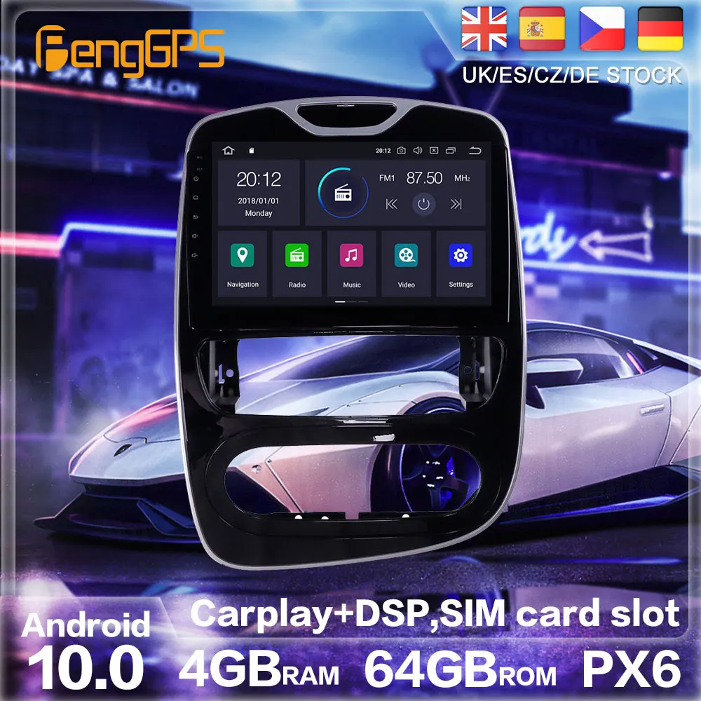 Android 10,0 PX6 Радио Стерео GPS навигация для Renault Clio 4 2017 2018 Автомобильный DVD Плеер Мультимедиа авто радио плеер головное устройство|Мультимедиаплеер для авто| | АлиЭкспресс