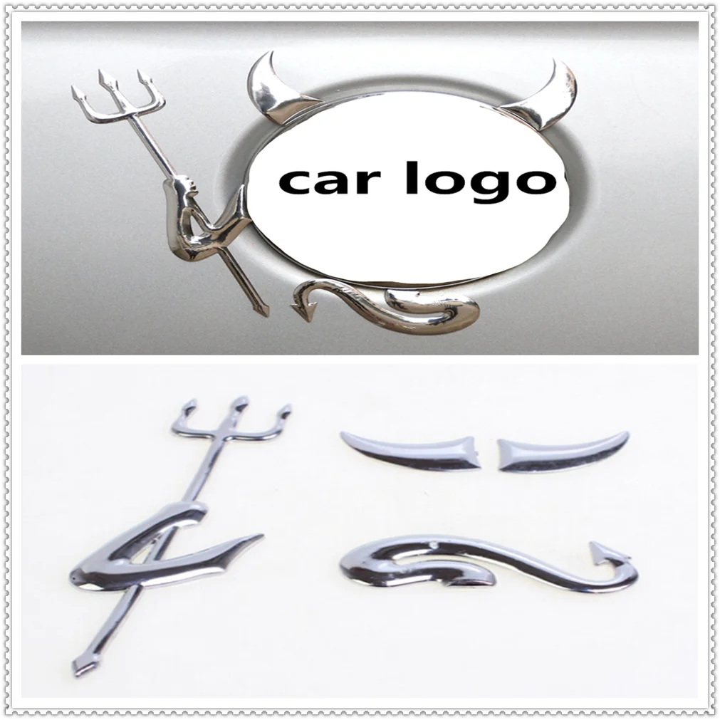 Автомобильная 3D наклейка с маленьким дьяволом автомобильная эмблемой демона для