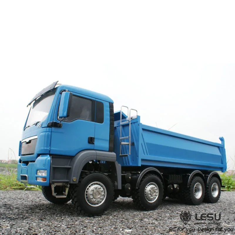 1/14 LESU MAN 8x8 RC самосвал с металлическим шасси гидравлический автомобиль
