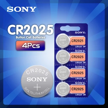 

4PCS SONY Original CR2025 Button Cell Batteries CR2025 ECR2025 DL2025 LM2025 3V Lithium Coin Battery For Watch Calculator