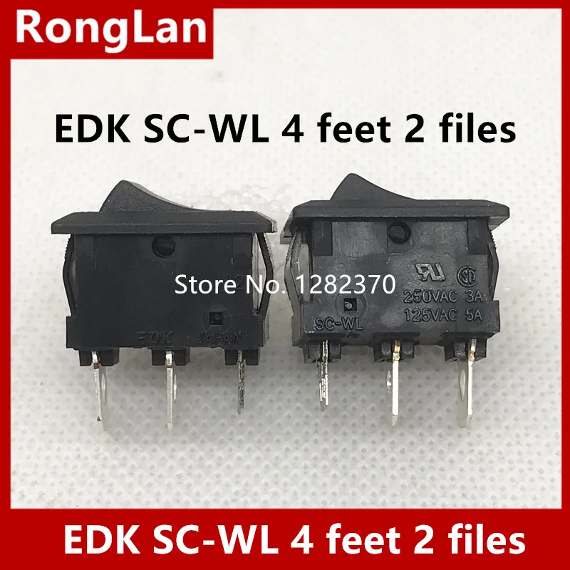 1PC EDK SC-WL 3A 250V 5A 125V 4pin 2positions Rocker switch with lamp 