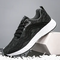 Running Shoes for Men 2021 Spring New Fashion Breathable Mesh Outdoor Sports Shoes Black Lightweight Sneakers Male Footwear