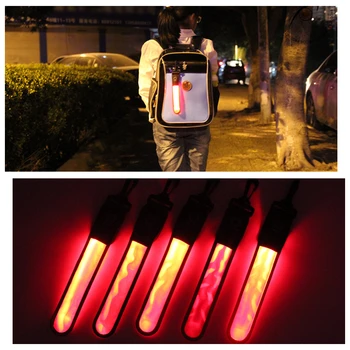 

Reflective LED Backpack Tag Band High Visibility Jacket Safety Strip Reflector Gear with Clip for Outdoor Night Running Hiking