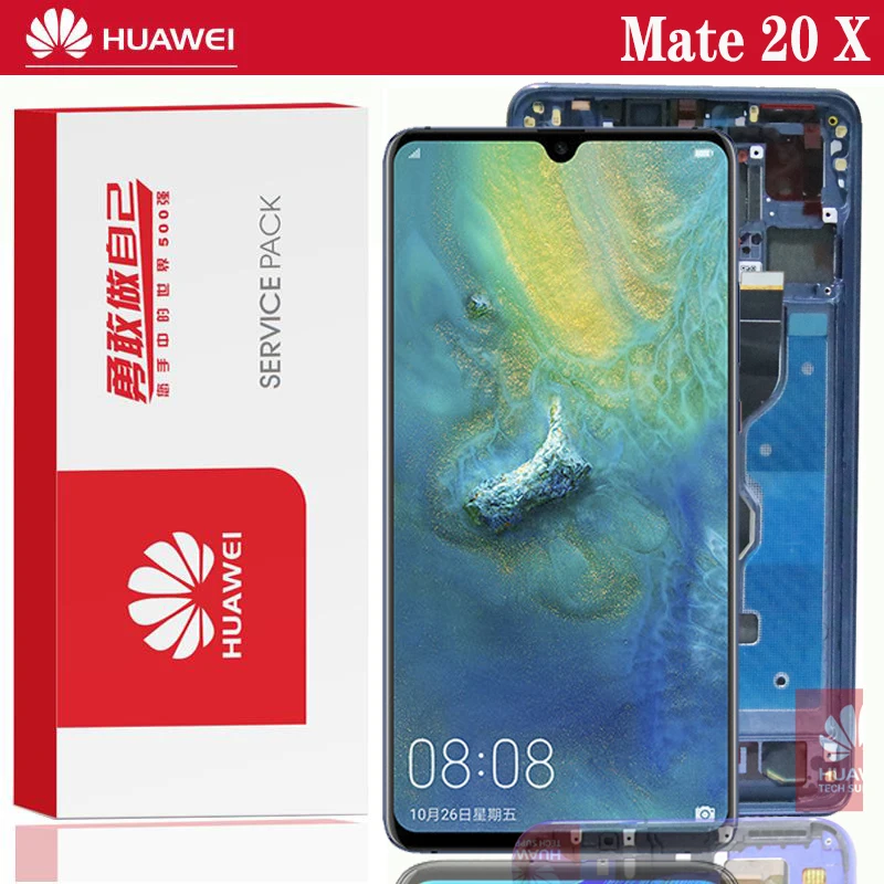 Оригинальный 7 2 ''FHD 1080x2244 AMOLED дисплей для Huawei MATE 20 X ЖК сенсорный экран дигитайзер в сборе 20X запчасти
