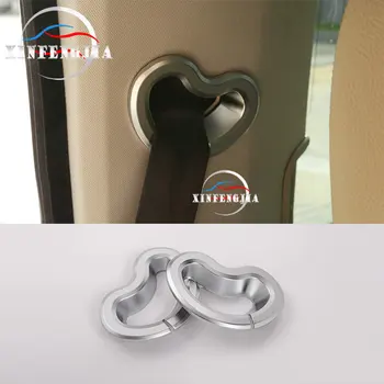 

2x Chrome Rear Seat safty belt Pillar Frame Cover Trim For Land Rover LR4 10-16