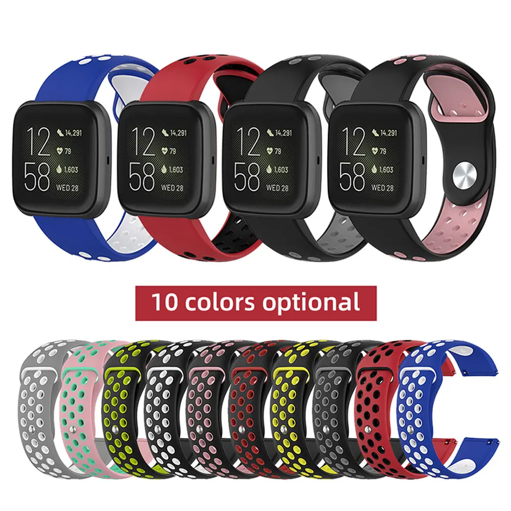 Силиконовый ремешок для Fitbit Versa 2 Lite Blaze часов Браслет спортивный Смарт часы с