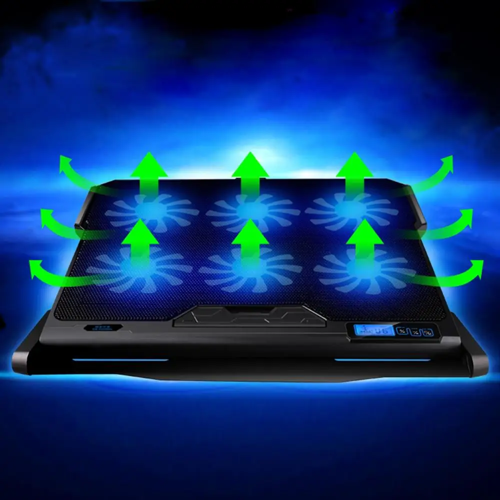 Охладитель для ноутбука ICE COOREL K6 2 usb порта 6 охлаждающий вентилятор ноутбук держатель для ПК подставка для 12-15,6 дюймов ноутбуки ультрабук игровая книга
