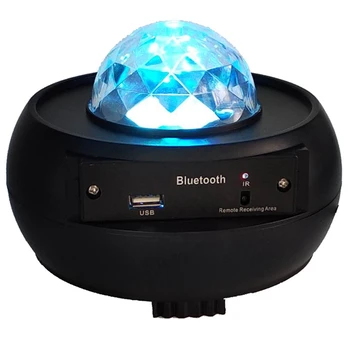 

USB Water Pattern Flame Light Bluetooth Music Ocean Star Light Projector Light for Baby Children Bedroom Home Theater