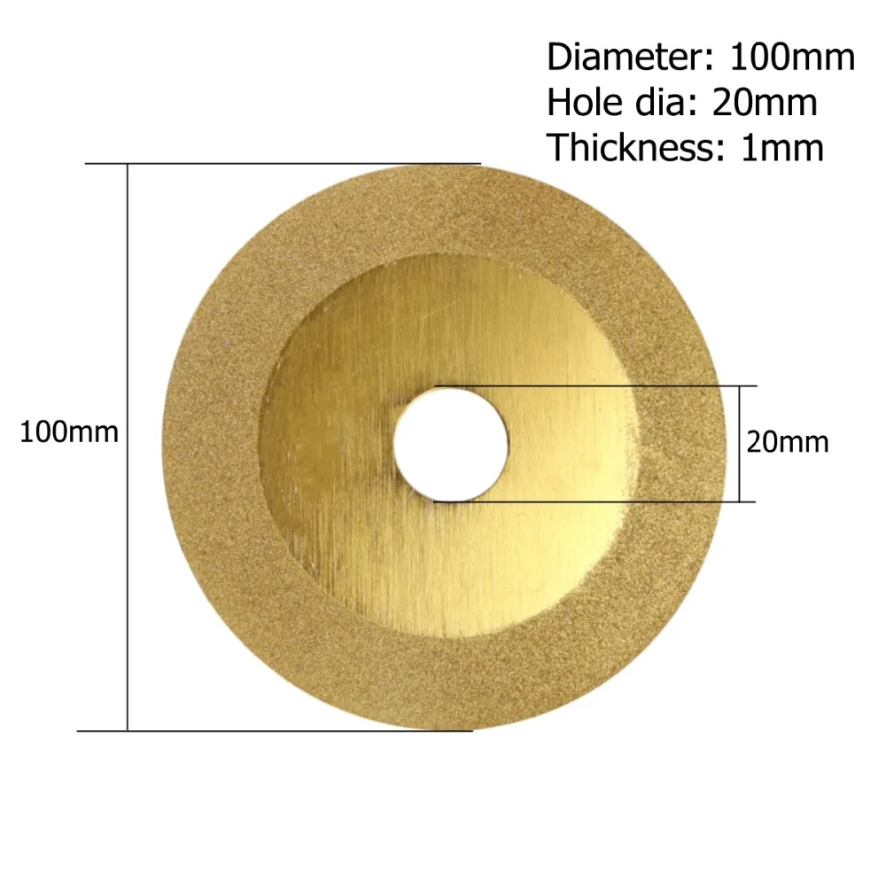 Новое стекло Керамика гранит золото 100x20 мм алмазный пильный диск Высокое качество резка шлифовальный круг для угловая шлифовальная машина