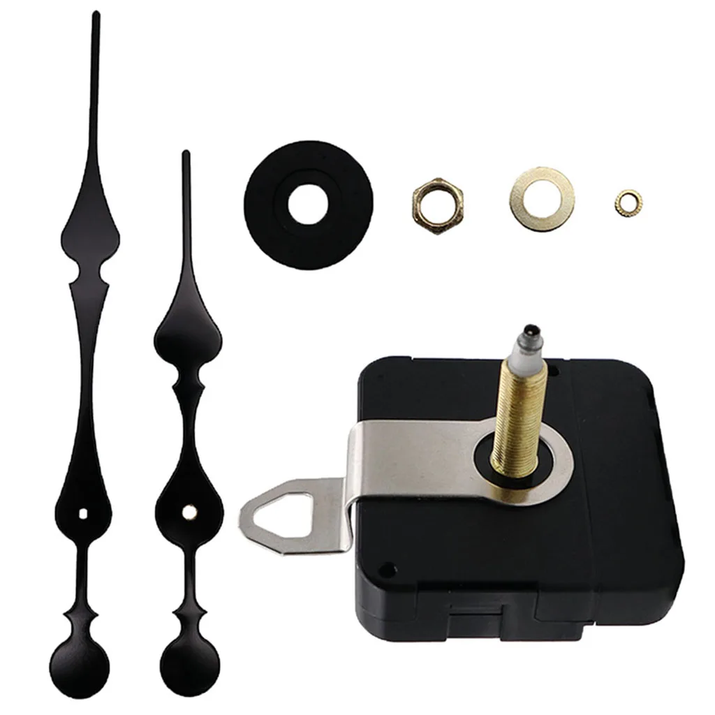 Quartz DIY Wall Clock Movement Wall Mounted Clock Movement Mechanism Silent Sweep Quartz with 2 Long Hands Kit